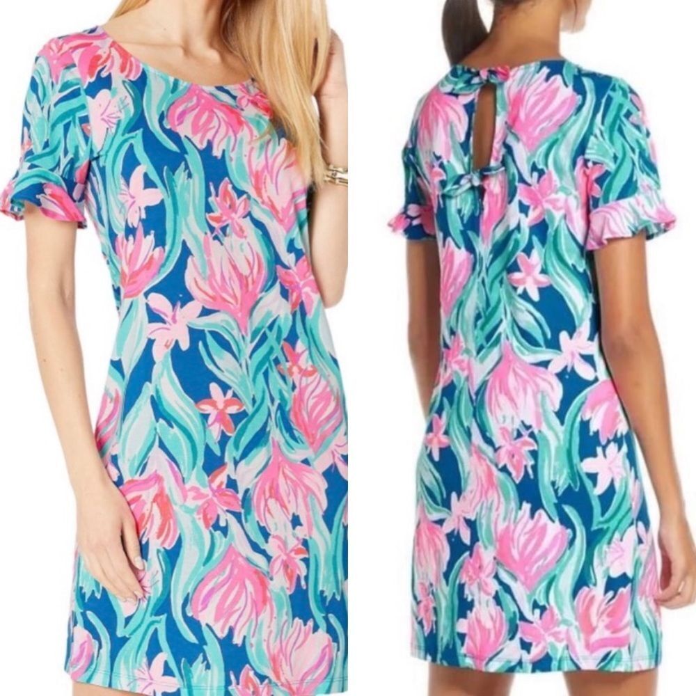 Lilly Pulitzer mellorie dress floral print women’s size S‎